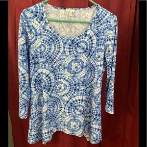 💥💥 Blue white NWOT tunic top Medium